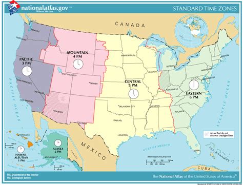 The US spans 4 main time zones, from west to east: Pacific Time - Mountain Time - Central Time - Eastern Time. 2 non-contiguous time zones: Alaska Time and Hawaii Islands Time, and 3 US dependencies with 3 time zones, none of which use daylight saving time. * There is one more time zone, UTC -12, used on the Pacific Islands, Baker Island …